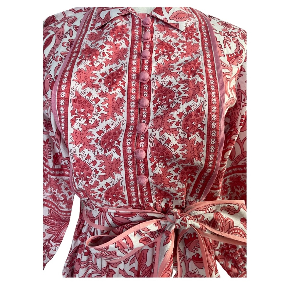 Block Print Belted Dress - Picture 5 of 8
